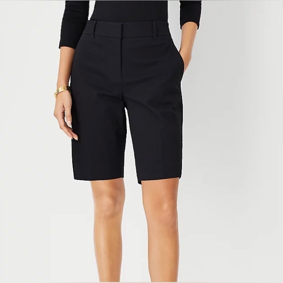 Ann Taylor Black Boardwalk Short Bermuda Shorts Classic Style Size 8 - Picture 8 of 8